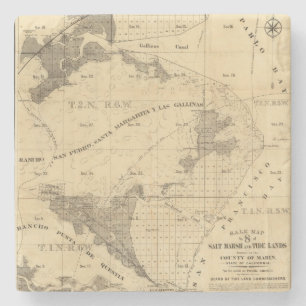 Salt marsh and tide lands stone coaster