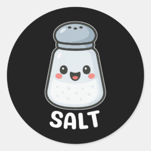 Salt Pepper Halloween Costume Couple Friend Duo  Classic Round Sticker