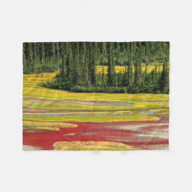 Salt Plain & Forest | Wood Buffalo National Park Fleece Blanket (Front (Horizontal))