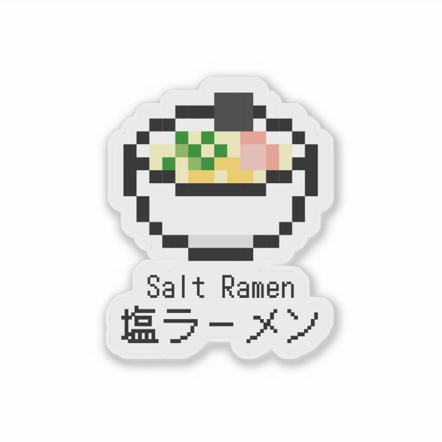 Salt Ramen Retro Pixel Art (Front)
