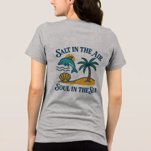 Salt & Soul Dolphin  Tri-Blend Shirt
