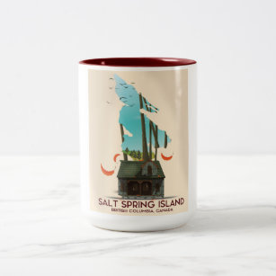 Salt Spring Island British Columbia Canada Two-Tone Coffee Mug