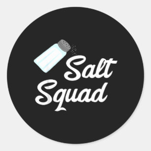 Salt Squad Glass Shaker Flavour Matching Group Classic Round Sticker