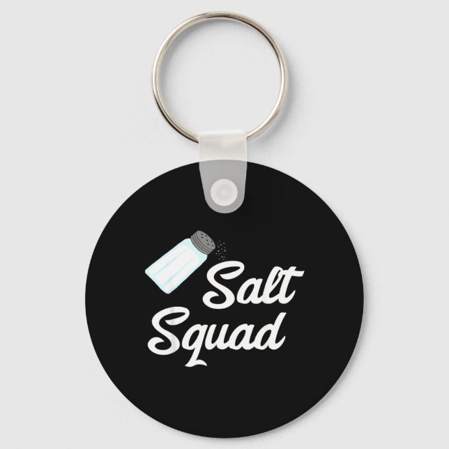 Salt Squad Glass Shaker Flavour Matching Group Key Ring (Front)
