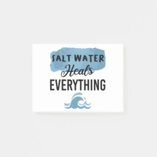 Salt Water Heals Everything Beach Lovers Gift Post-it Notes
