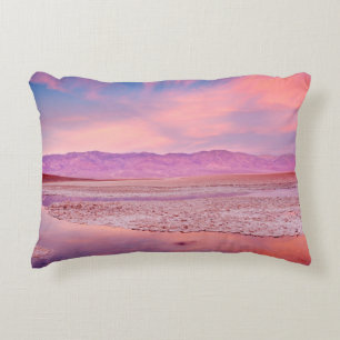 Salt Water Lake, Badwater, Death Valley Decorative Cushion