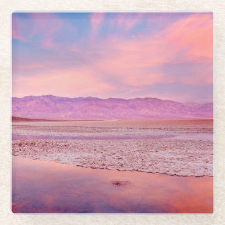 Salt Water Lake, Badwater, Death Valley Glass Coaster