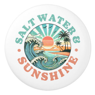 Salt Water & Sunshine Round Knob