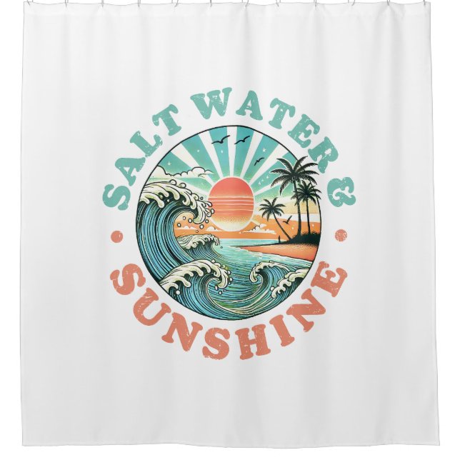 Salt Water & Sunshine Shower Curtain (Front)