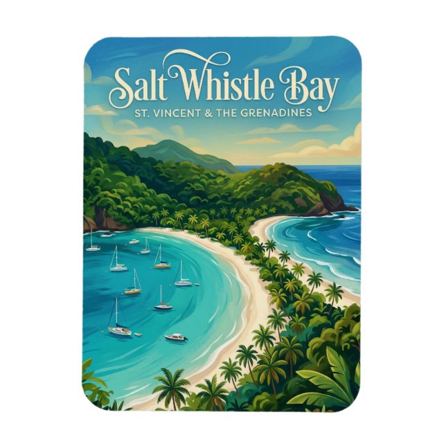 Salt Whistle Bay St. Vincent & Grenadines Magnet (Vertical)