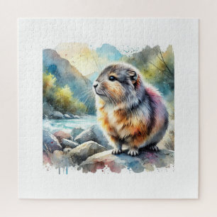 Saltarrocas in the light 110924AREF135 - Watercolo Jigsaw Puzzle