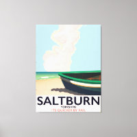 Saltburn - Yorkshire vintage travel poster.