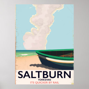 Saltburn - Yorkshire vintage travel poster. Poster