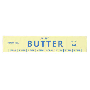 Salted Butter Label Butter Party Yellow Butter Medium Table Runner