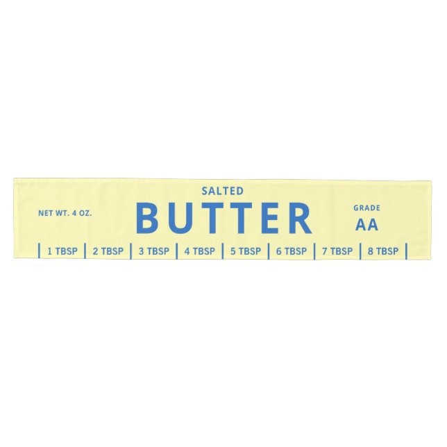 Salted Butter Label Butter Party Yellow Butter  Medium Table Runner (Horizontal)