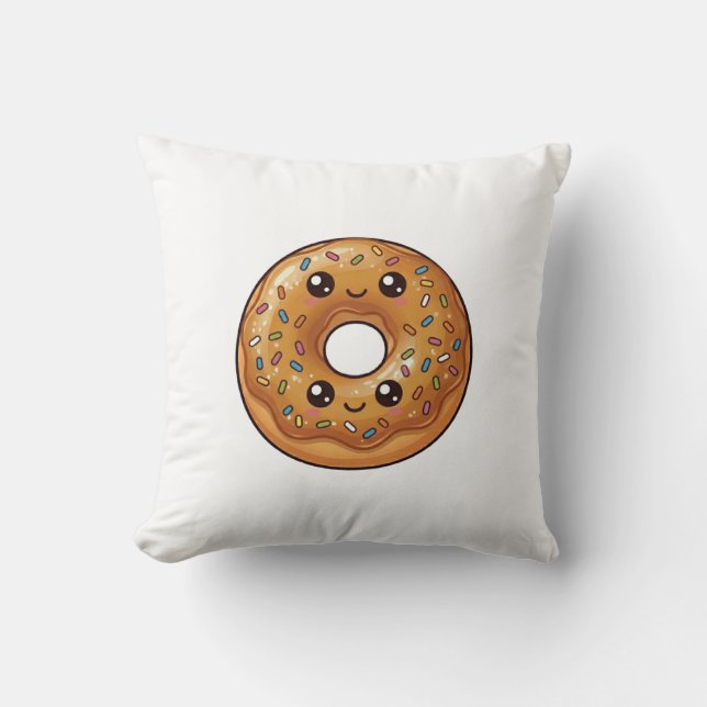 Salted Caramel Donut Kawaii Cushion Pillow (Front)