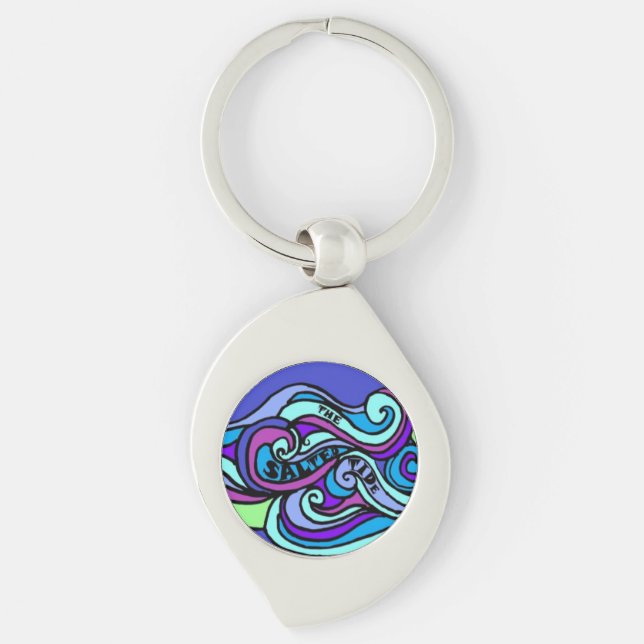 Salted Tide Metal Keychain (Front)