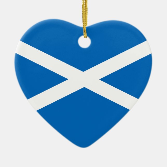Saltire flag of Scotland Ceramic Tree Decoration (Front)