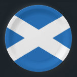 Saltire ~ Flag of Scotland Paper Plate<br><div class="desc">Flag of Scotland,  also known as the Saltaire,  featuring the Cross of Saint Andrew.</div>