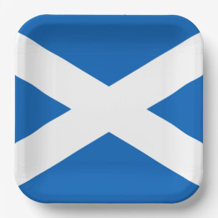 Saltire ~ Flag of Scotland Paper Plate