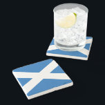 Saltire ~ Flag of Scotland Stone Coaster<br><div class="desc">Flag of Scotland,  also known as the Saltaire,  featuring the Cross of Saint Andrew.</div>