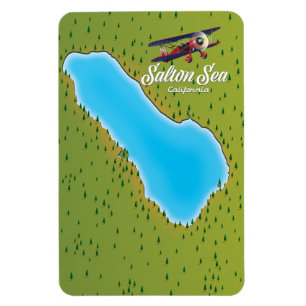 Salton Sea California USA map Magnet