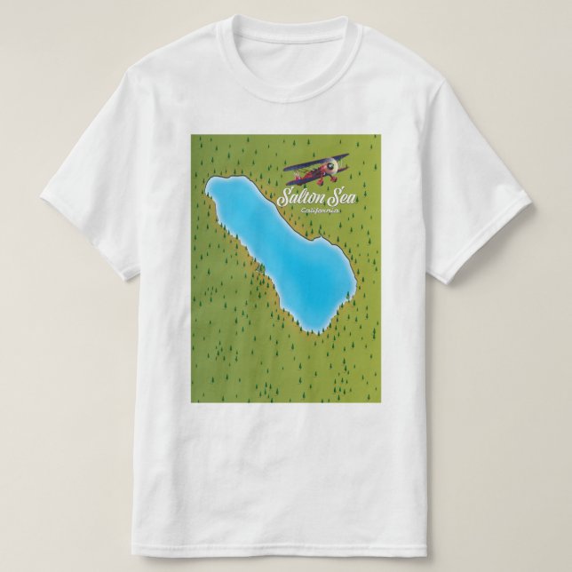 Salton Sea California USA map T-Shirt (Design Front)