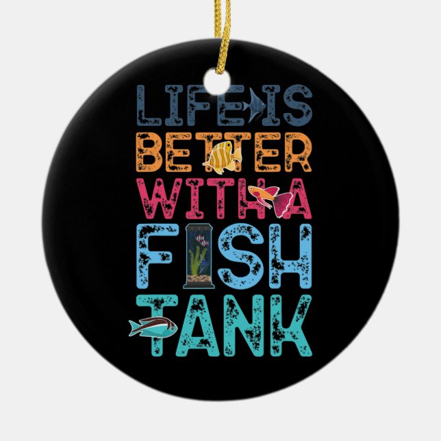 Saltwater Aquarium Life Is Better With A Fish Ceramic Tree Decoration (Front)