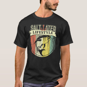 Saltwater Blue Tuna Fin Fishing Sport Game Fish Fi T-Shirt