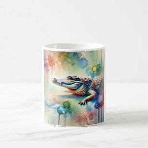 Saltwater Crocodile 061124AREF141 - Watercolor Coffee Mug
