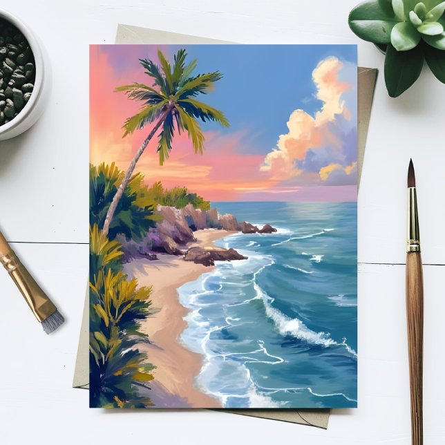 Saltwater Daydream | Ocean Coast Watercolor Sea Postcard (Creator Uploaded)