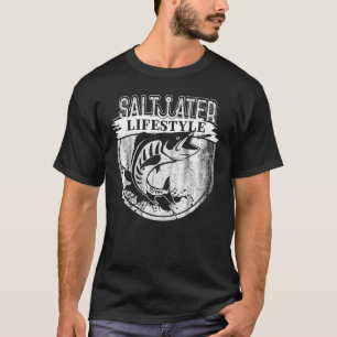 Saltwater Deep Sea Fishing Angler Fisherman Sport T-Shirt