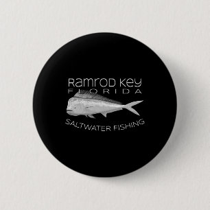 Saltwater Deep Sea Fishing Ramrod Key Florida Mahi 6 Cm Round Badge