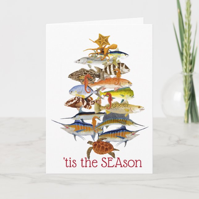 Saltwater Fish Christmas Card (Front)