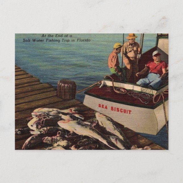 Saltwater Fishing in Florida Postcard (Front)