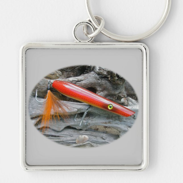 Saltwater Lure Popper Firebird Coordinating Items Key Ring (Front)