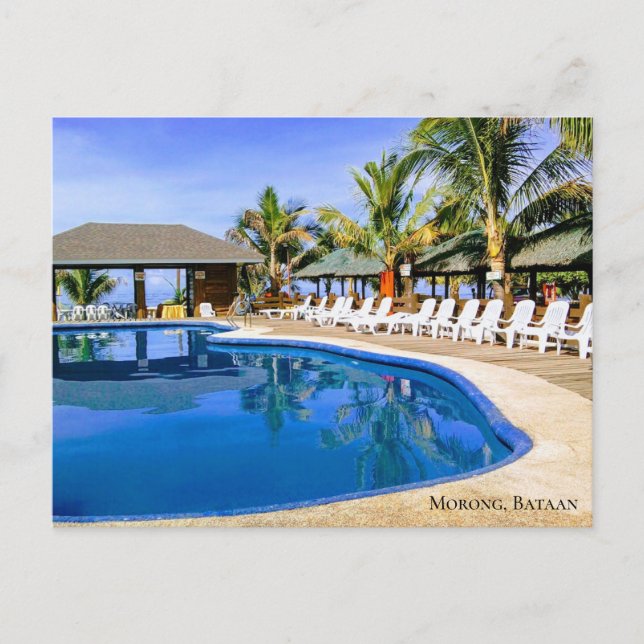 Saltwater Pool Beach Resort Morong, Bataan Postcard (Front)