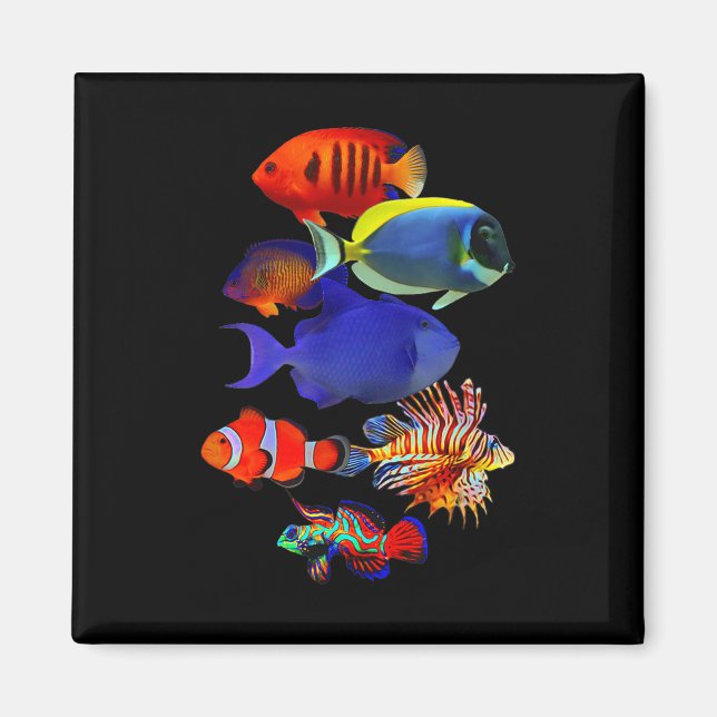 Saltwater Reef Fish Tank Lovers Trigger Fish Manda Magnet (Front)