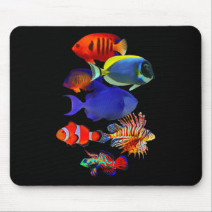 Saltwater Reef Fish Tank Lovers Trigger Fish Manda Mouse Pad