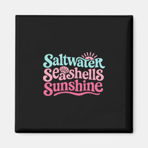 Saltwater Seashells Sunshine Hawaii Beach Summer V Magnet