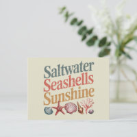 Saltwater Seashells Sunshine Summer Beach Vacation