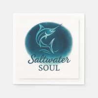 Saltwater Soul Marlin Paper Napkin