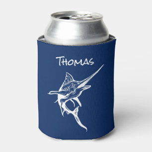 Saltwater Swordfish Nautical Can Coolers