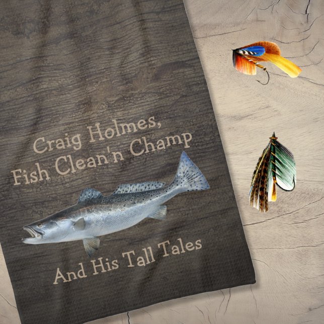 Saltwater Trout Fishing•Custom Tea Towel (Creator Uploaded)