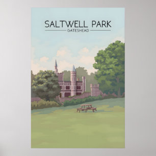 Saltwell Park Gateshead Travel Poster