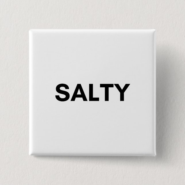 salty 15 cm square badge (Front)