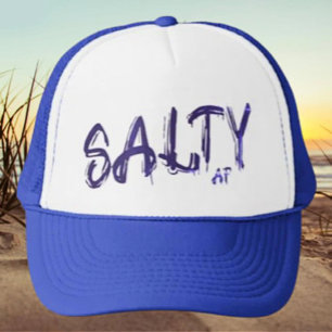 "Salty AF" logo Blue Twilight Trucker Hat