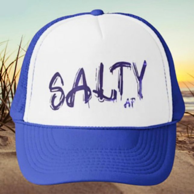 "Salty AF" logo Blue Twilight Trucker Hat (Creator Uploaded)