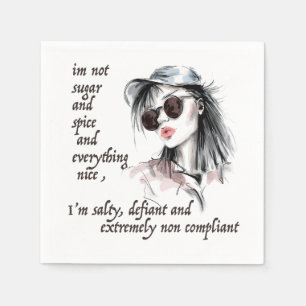 Salty and Defiant Napkin