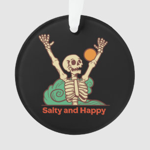 Salty and Happy Skeleton on a Ornament